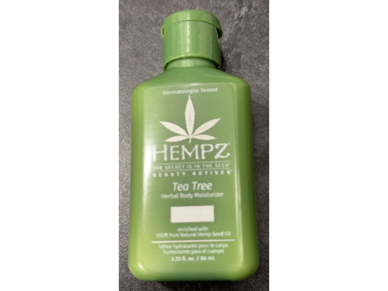 Hemps Herbal Body Moisturizer Lotion, Tea Tree Oil, 2.25 fl oz/66 mL