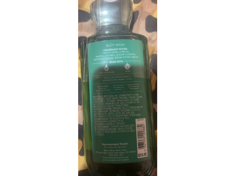 Bath & Body Works Body Wash, Vanilla Bean Noel, 10 fl oz/295 mL