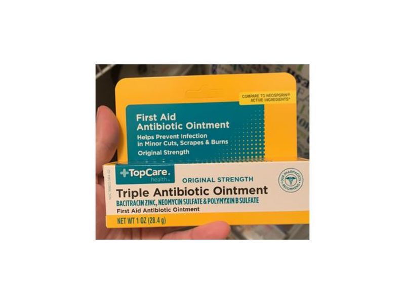 TopCare Triple Antibiotic Ointment, Original Strength, 1 oz/28.3 g