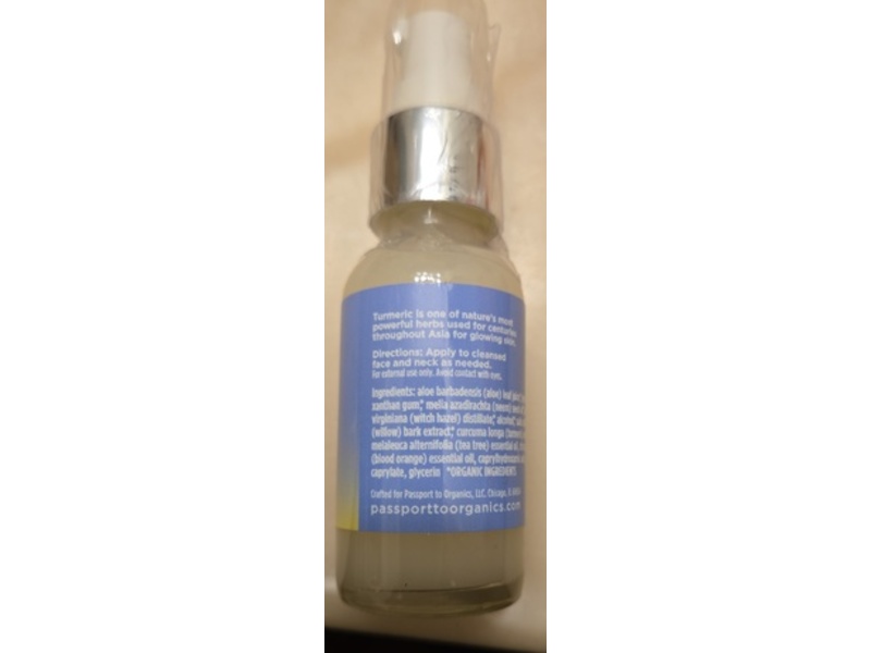 Passport To Organics Serum, Turmeric, 1 oz/30 mL