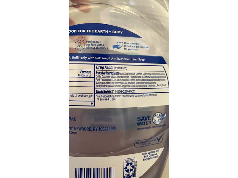 Softsoap Antibacterial Hand Soap, Moisturizers, White Tea & Berry, 50 fl oz/1.47 L