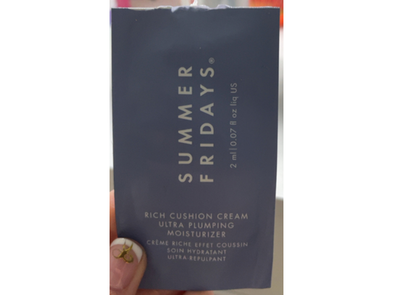 Summer Fridays Rich Cushion Ultra Plumping Moisturizer Cream, 0.07 fl oz/2 mL