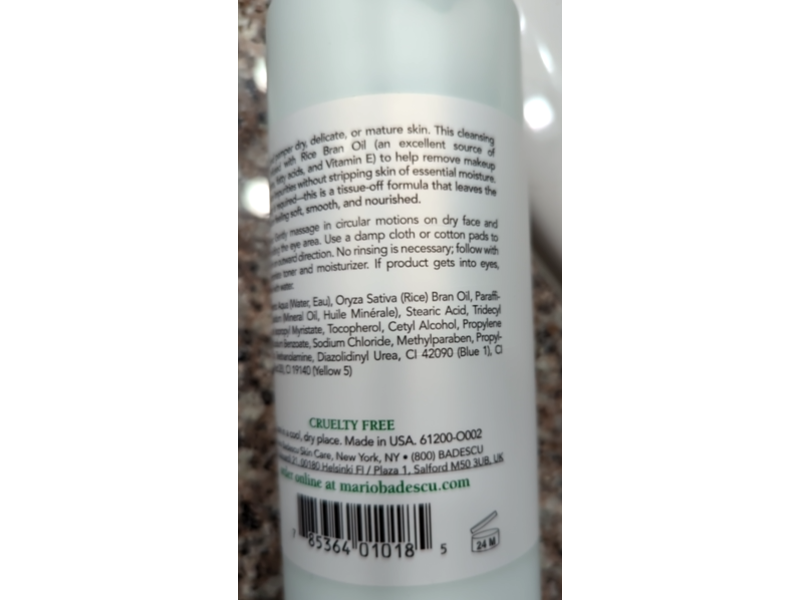 Mario Badescu Skin Care Cleansing Milk, Carnation & Rice Oil, 16 fl oz/472 mL