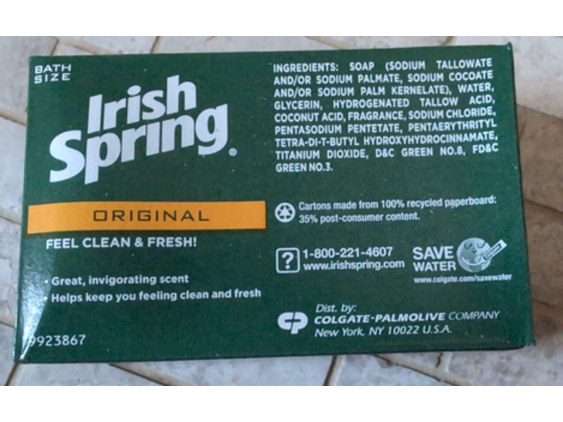 Irish Spring Deodorant Soap, Original, 20 Count, Pack Of 2