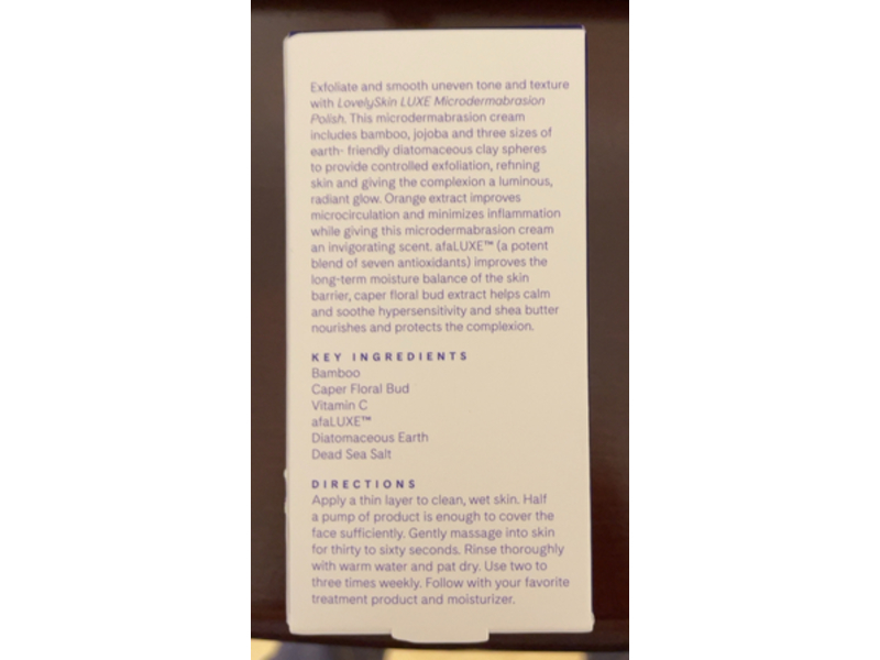 Lovely Skin Luxe Microdermabrasion Polish Exfoliator, 1.7 fl oz/50 mL