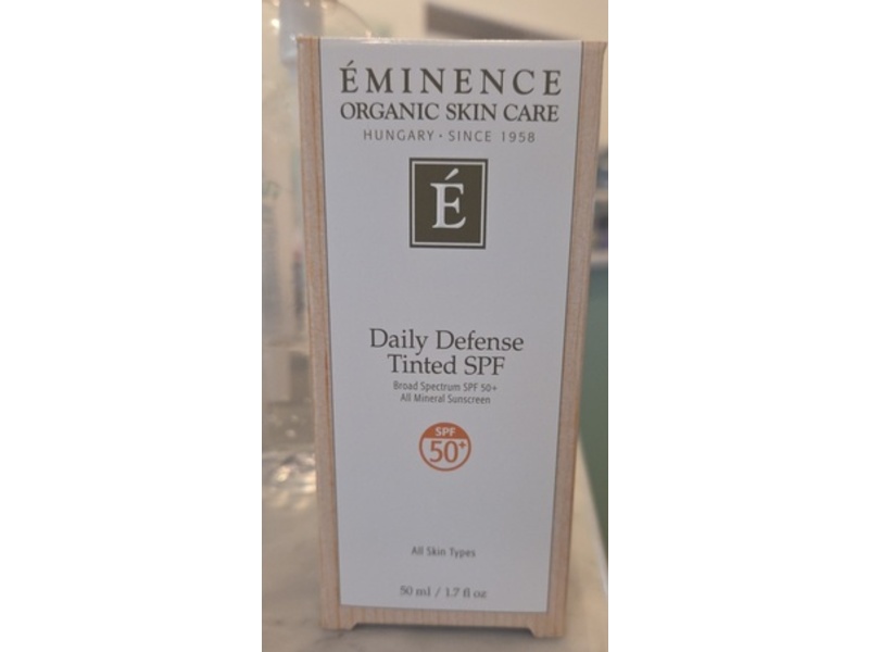 Eminence Organic Skincare Daily Defense Tinted Sunscreen, SPF 50+, 1.7 fl oz/50 mL