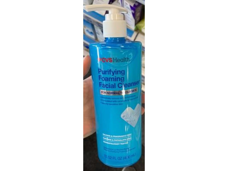 CVS Health Purifying Foaming Facial Cleanser, 13.52 fl oz/400 mL
