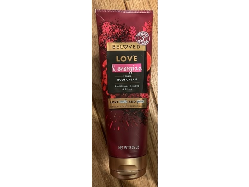 Beloved Love & Energize Body Cream, Red Ginger + Ginseng & Citrus, 8.25 oz