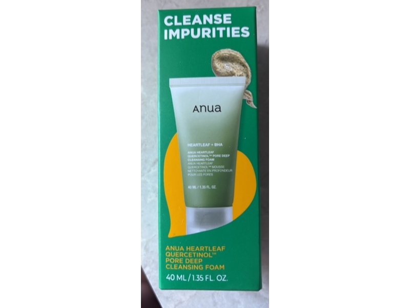 Anua HeartLeaf Deep Pore Cleansing Foam, 1.35 fl oz/40 mL