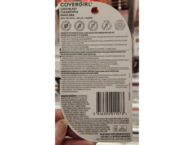 Covergirl Lash Blast Cleantopia Mascara, 815 Brown, 0.32 fl oz