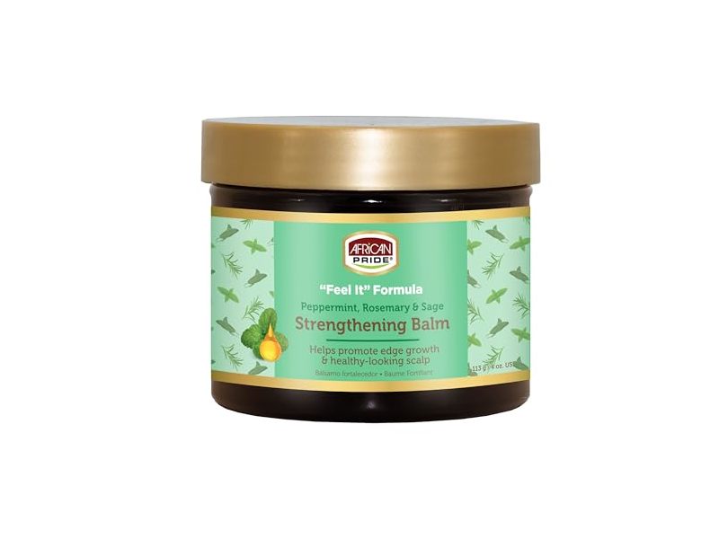 African Pride Feel It Formula Hair Strengthening Balm, Peppermint, Rosemary & Sage, 4 oz/113 g