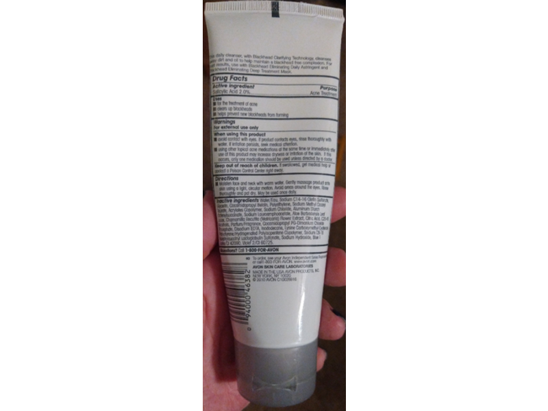 Avon Clearskin Blackhead Eliminating Daily Cleanser, 4.2 fl oz / 125 ml
