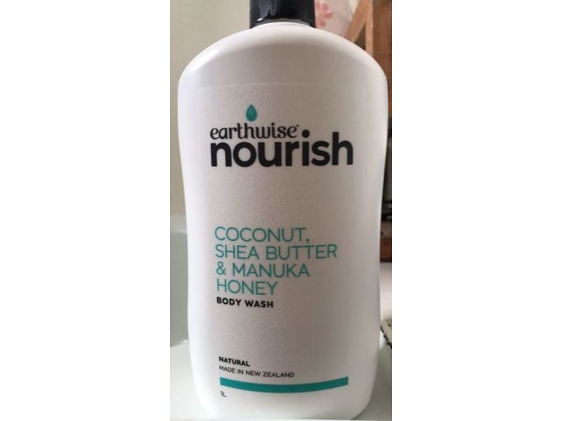 Earthwise Nourish Body Wash, Coconut, Shea Butter & Manuka Honey, 1 L