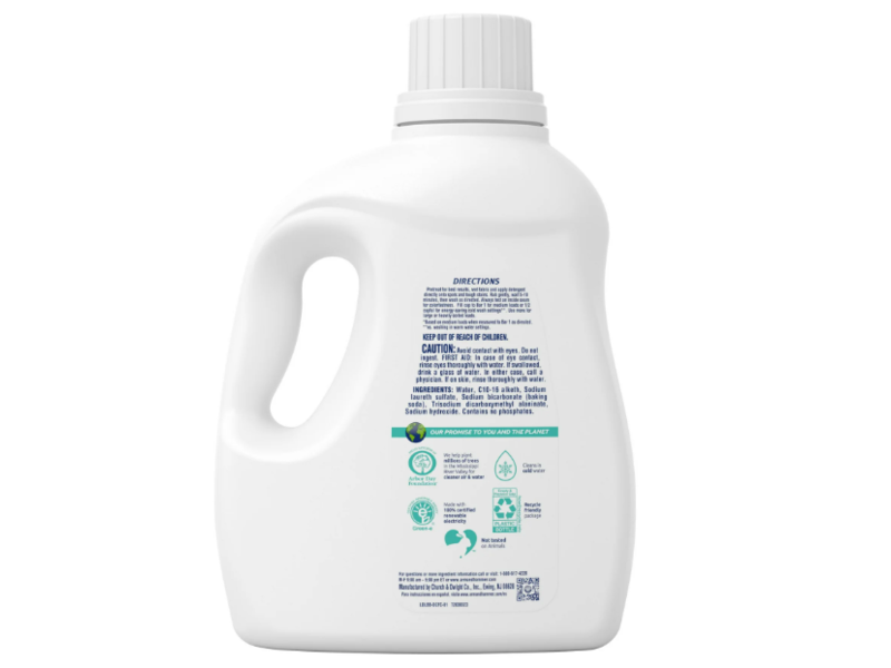 Arm & Hammer Deep Clean Liquid Laundry Detergent, Free & Clear, 68 loads, 102 fl oz/3.01 L