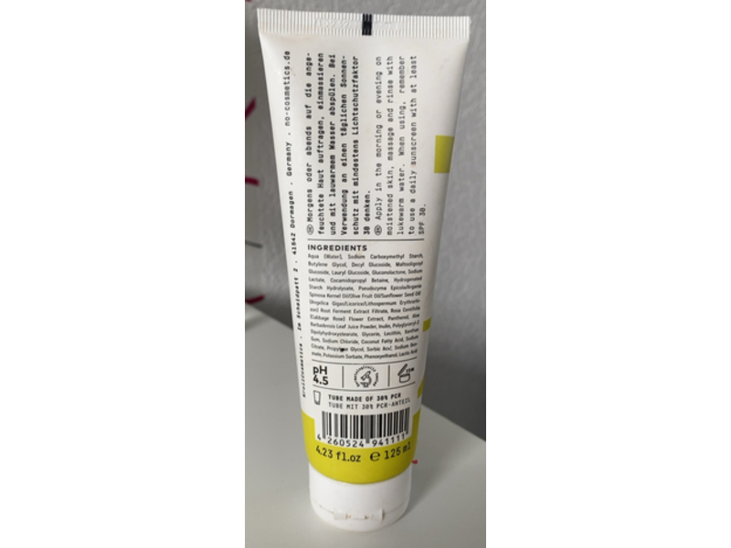 No Make Up AHA/PHA Peeling Cleanser, 4.23 fl oz/125 mL