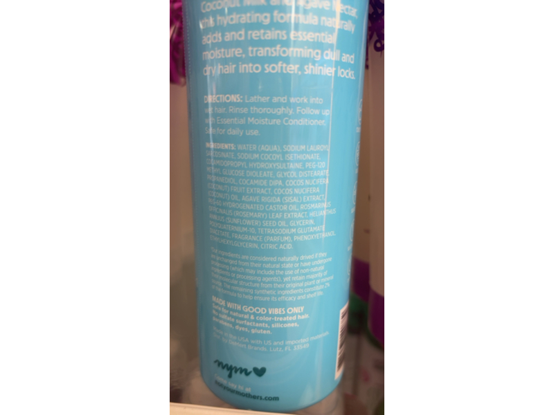 Not Your Mother's Shampoo, Coconut Milk & Agave Nectar, 15.2 fl oz/450 mL