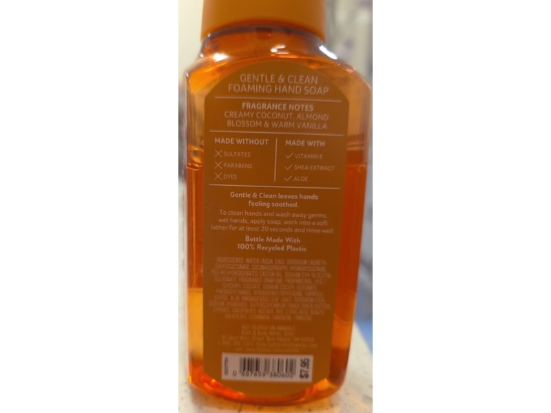 Bath & Body Works Gentle & Clean Foaming Hand Soap, Santorini Coast, 8.75 fl oz/259 mL