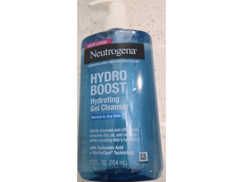 Neutrogena Hydro Boost Hydrating Facial Gel Cleanser, Hyaluronic Acid, 12 fl oz/354 mL