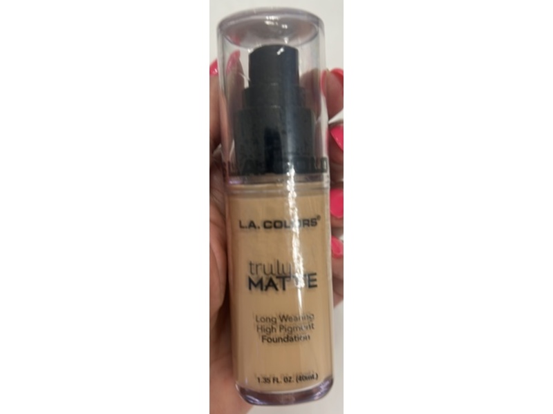L.A. Colors Truly Matte Long Wearing High Pigment Foundation, Soft Beige, 1.35 fl oz/40 mL
