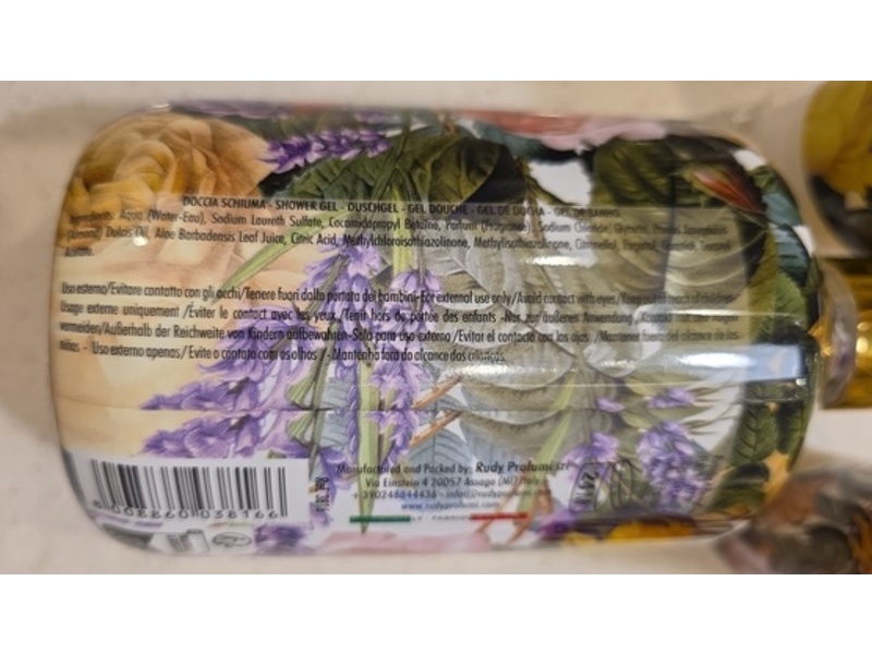 Italian Flower's Shower Gel, Pure Rose, 16.9 fl oz/500 mL