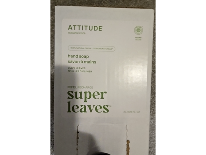 Attitude Super Leaves Hand Soap, Olive Leaves, 67.6 fl oz/2 L