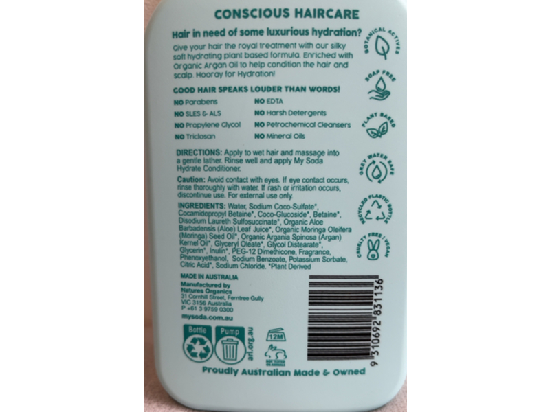 My Soda Australia Hydrate Shampoo, 350 mL