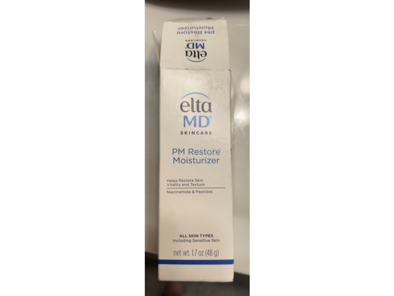EltaMD PM Restore Moisturizer, Niacinamide & Peptides, 1.7 oz/48 g