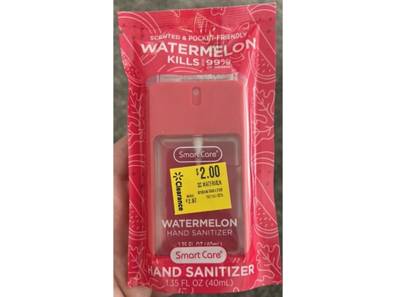 Smart Care Hand Sanitizer, Watermelon, 1.35 fl oz/40 mL