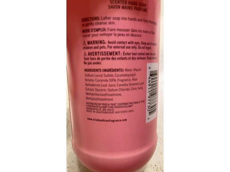 Tried and True Fragrance Co. Scented Hand Soap, Pink Peony, 11.8 fl oz