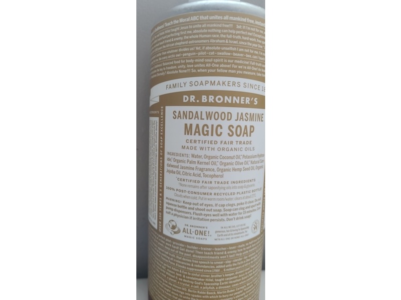 Dr. Bronner's Magic Soap, Sandal Jasmine, 25 fl oz/739 mL