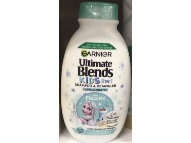 Garnier Ultimate Blends Kids 2 In 1 Shampoo & Detangler, Rice Cream & Oat Milk, 250 mL