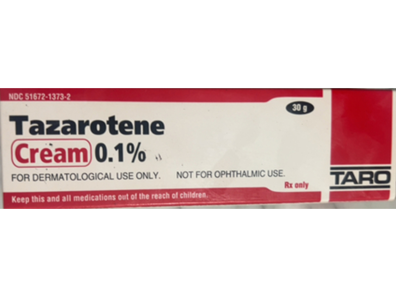 Tazarotene Cream, 0.1%, 30 g, Taro (Rx)