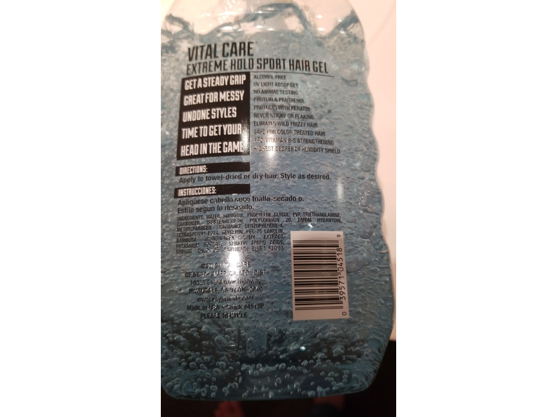 Vital Care Extreme Hold Sport Hair Gel, Bamboo Extract, 40 oz/1135 g