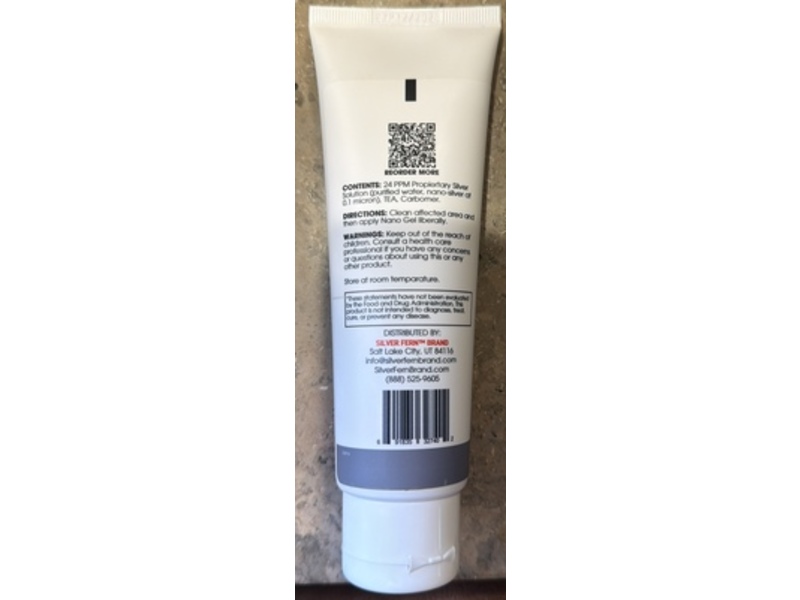 Silver Fern Brand Microbiome-Friendly Nano Gel, 4 oz/114 g