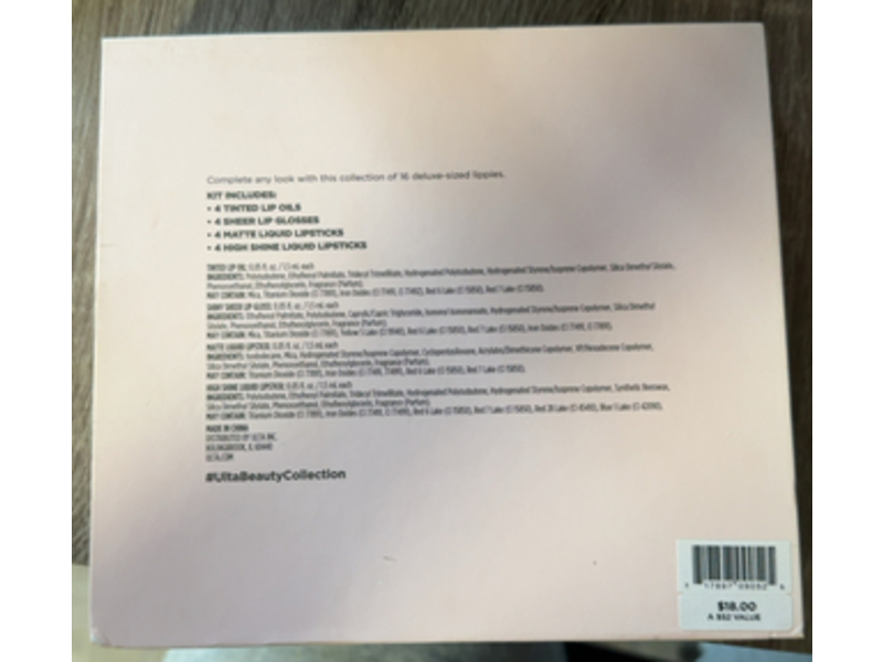 Ultabeauty Deluxe Lip Vault Glossary Kit, 0.05 fl oz/1.5 mL