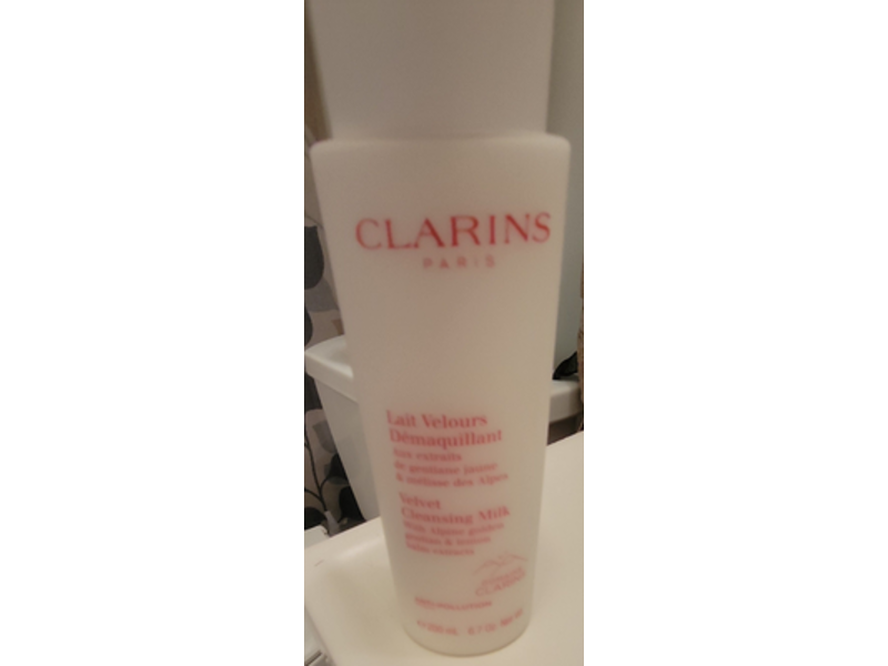 Clarins Velvet Cleansing Milk, Anti Pollution, 6.7 oz/200 mL