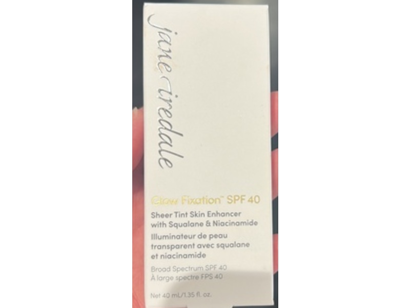 Jane Iredale Glow Fixation Sheer Skin Tint, Fair To Light, SF 40, 1.35 oz/40 mL