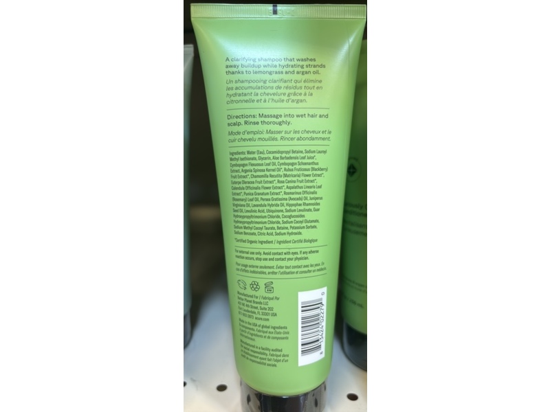 Acure Curiously Clarifying Shampoo, Lemongrass & Argan Oil, 8 fl oz/236 mL