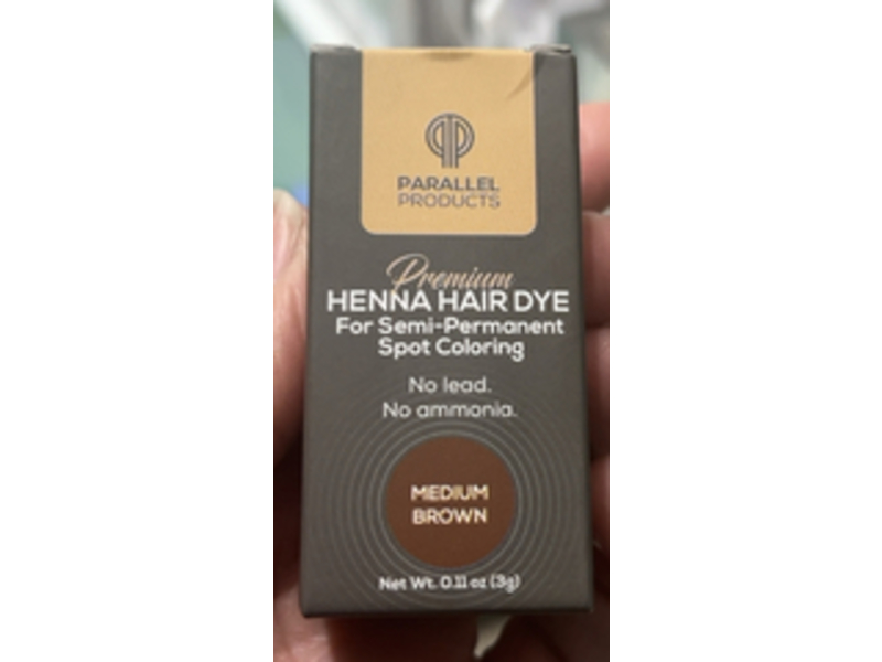 Parallel Products Premium Henna Hair Dye, Medium Brown, 0.11 oz/3 g