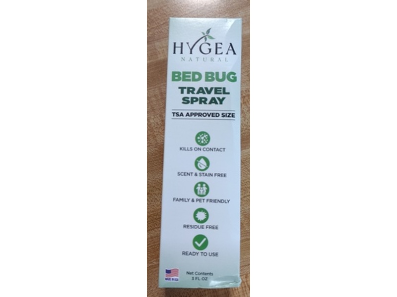 Hygea Natural Bed Bug Travel Spray, 3 fl oz