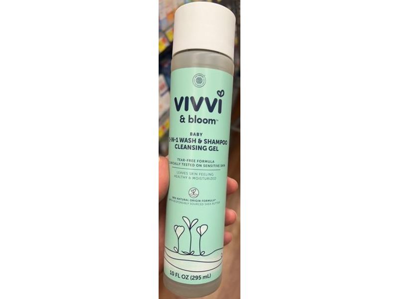 Vivvi & Bloom Baby 2-In-1 Wash & Shampoo Cleansing Gel, 10 fl oz/295 mL
