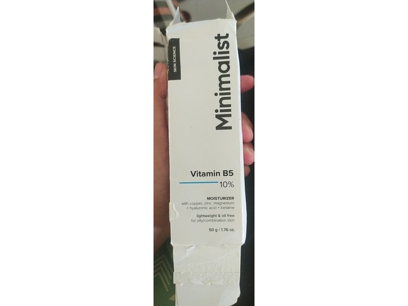 Minimalist 10% Vitamin B5 Face Moisturizer, 1.7 Oz / 50 g