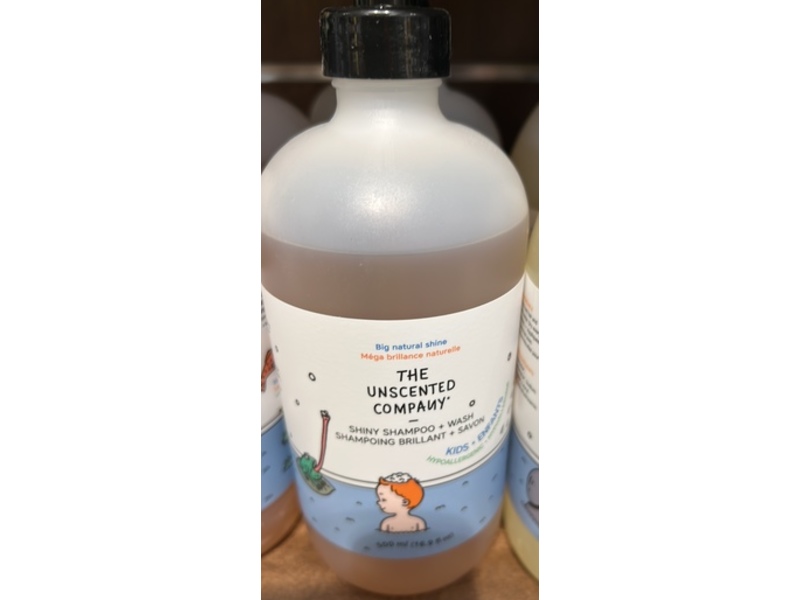 The Unscented Company Kids Shiny Shampoo & Wash, 16.9 fl oz/500 mL