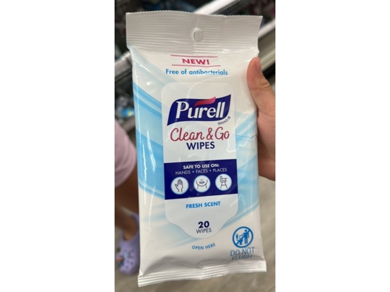 Purell Clean & Go Wipes, Fresh, 20 Count