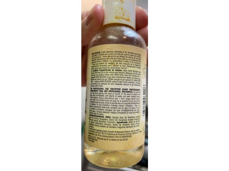 Satin Smooth Satin Release Wax Residue Remover Oil, 4 fl oz/118 mL