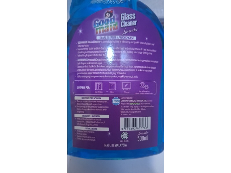 Goodmaid Glass Cleaner, Lavender, 500 mL