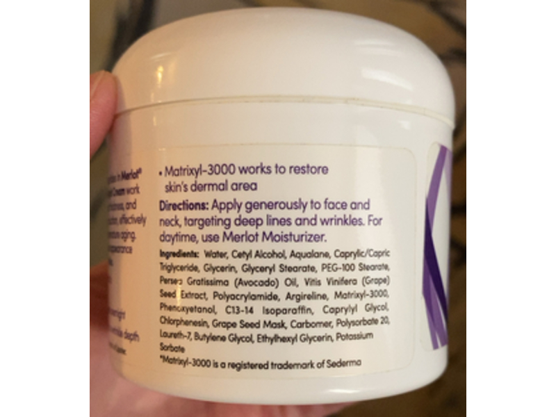 Merlot Moonlight Radiance Night Cream, Powerful Peptides, 4 fl oz/118 mL