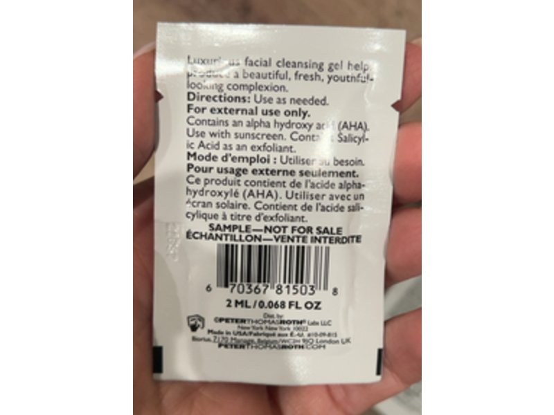 Peter Thomas Roth Anti-Aging Cleansing Gel, 0.68 oz/2 mL