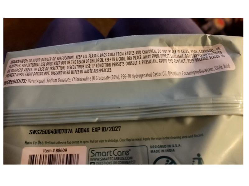 Smart Care Baby Wipes , 100 Count