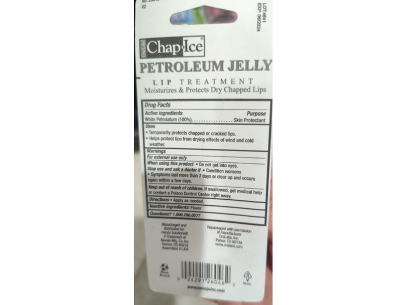 Chap Ice Moisturising Petroleum Jelly, 0.35 oz/10 g